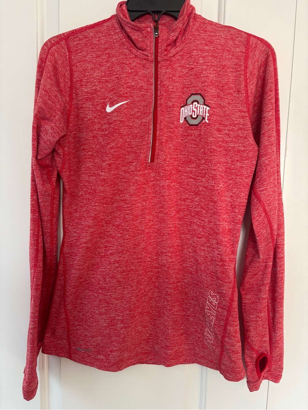 Nike Red Heathered Ohio State 1/4 Zip Pullover dri-fit